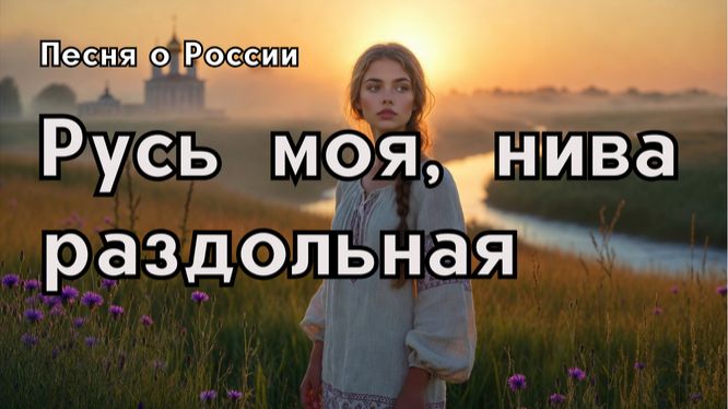 "Русь моя, нива раздольная" душевная русская песня о любви к Родине и родной земле