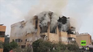 شاهد لحظة استهداف مبنى سكني في صيدا بغارة إسرائيلية