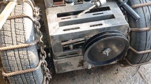 Гусеничный мини трактор, механизм поворота.