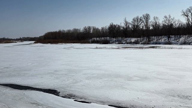 Оренбург Восточная часть набережной Урала Видео Виктор Поживин 14.03.26.Весна