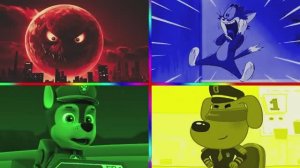 Лунный Монстр 🆚 Щенячий Патруль 🆚 Том 🆚 Шериф Лабрадор 🎶 Плитки Хоп Битва