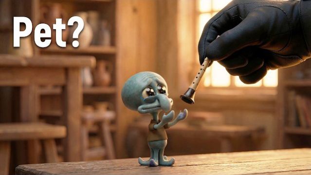 ПРИВОЛОК ДОМОЙ ЯЙЦО 🥚, А В НЕМ ОКАЗАЛСЯ МАЛЕНЬКИЙ СКВИДВАРД 🐙!!! ПЕРСОНАЖ ГУБКИ БОБА В РЕАЛЬНОСТИ!