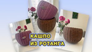Кашпо-шарик из ротанга своими руками. Вид ротанга для улицы.