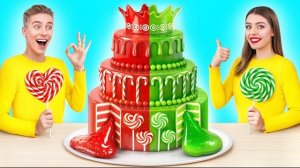 Красное vs Зеленое Украшение Торта Челлендж | Мальчики против Девочек!...