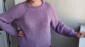 Джемпер полупатентной резинкой. Подробно.