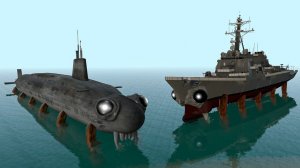 ПОДВОДНАЯ ЛОДКА-КРАБ ПРОТИВ КРАБ-ФРЕГАТА USS ABRAHAM LINCOLN И ДРУГИХ