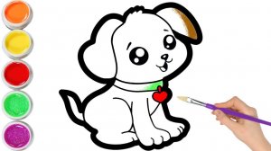 Как нарисовать ЩЕНКА поэтапно для детей/Уроки рисования