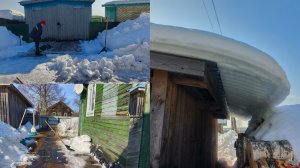 Суббота,автолавка,покупки,убираем снег,топим баню.