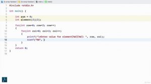 072 - Understand 2-D array in C with hands-on example
