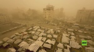 عاصفة رملية تضرب قطاع غزة