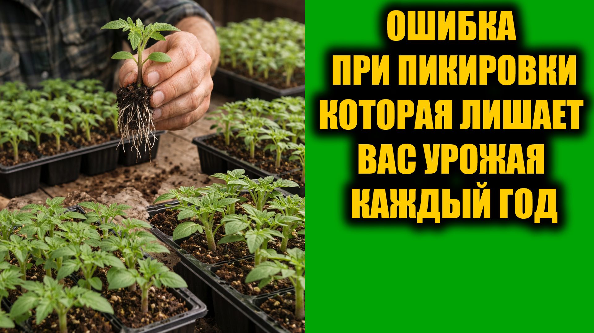 Не пикируйте томаты, перец и огурцы пока не посмотрите это видео!