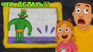 ЗОМБИ КАЧОК в СПОРТЗАЛЕ в 12 замков! Папа и Дочка помогают Зомби найти все тяжелые блины!