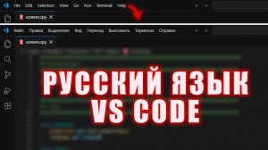 Как сделать РУССКИЙ ЯЗЫК в программе | VS Code
