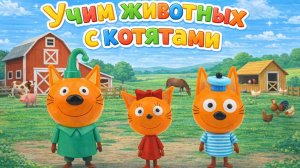 Учим животных с игрушечными котятами 🐱 Развивающее видео для детей | Мультфильмы для детей