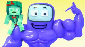 Мускулистый амогус в которого Зомма влюбилась. Майнкрафт Мультик