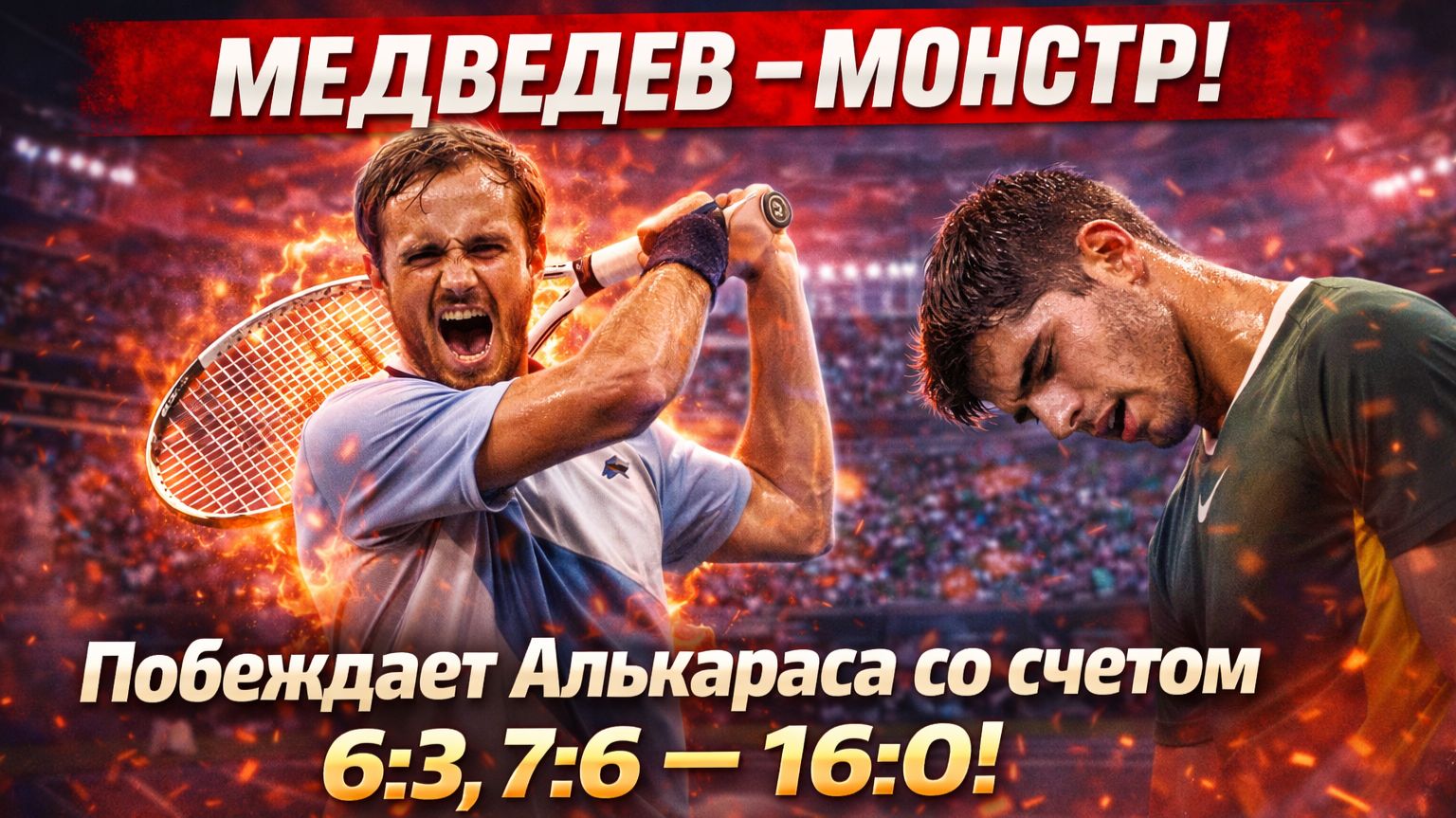 Алькарас vs Медведев | Грандиозный полуфинал | Индиан Уэллс, хард - 1/2