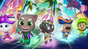 «Говорящий Том: гонка на время»!  Быстро бегите сквозь