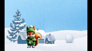 Зимний футаж "Белочка". Еще больше футажей пройди по ссылке https://vk.com/vk.creation2025
