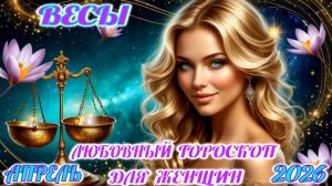 Весы.  Любовный гороскоп  для женщин на апрель 2026 года.