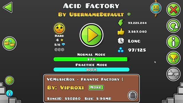 Прошел прикольны, красивый, и не сложный уровень Acid Factory