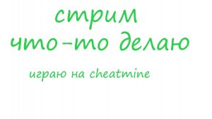 стрим что-то делаю играю на cheatmine айпи в описании