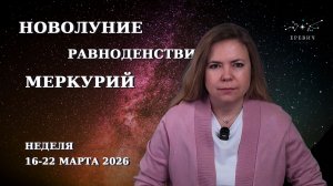 Новый год -- Равноденствие, прямой Меркурий, Новолуние в Рыбах | Неделя 16-22 марта 2026 | EREVICH