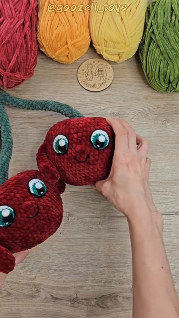 Вязаные Фрукты и овощи крючком по схеме @goozell_toys. Амигуруми игрушки из плюшевой пряжи