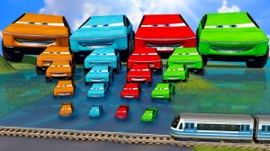 Цветные Тэсла Сайбертрак против поездов