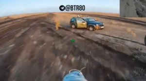 💥🏴ВСУшники даже не попытались сбить наш дрон и дали деру, бросив свой пикап