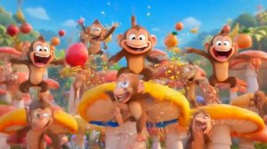 Обезьяна на банане сёрфит. Потрясные приключения