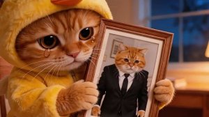 Рыжий котенок ждал Папу Кота всю ночь... Трогательная история до слез