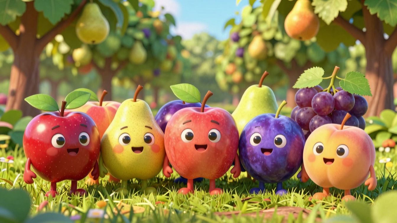 🍎МУЛЬТИК‑ПЕСЕНКА: ПОЛЕЗНЫЕ ФРУКТЫ | Развивающие детские песни и мультики