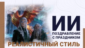 ИИ поздравление. Реалистичный стиль