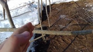 Второй день закладка теплицы.