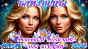 Близнецы.  Любовный гороскоп  для женщин на апрель 2026 года.