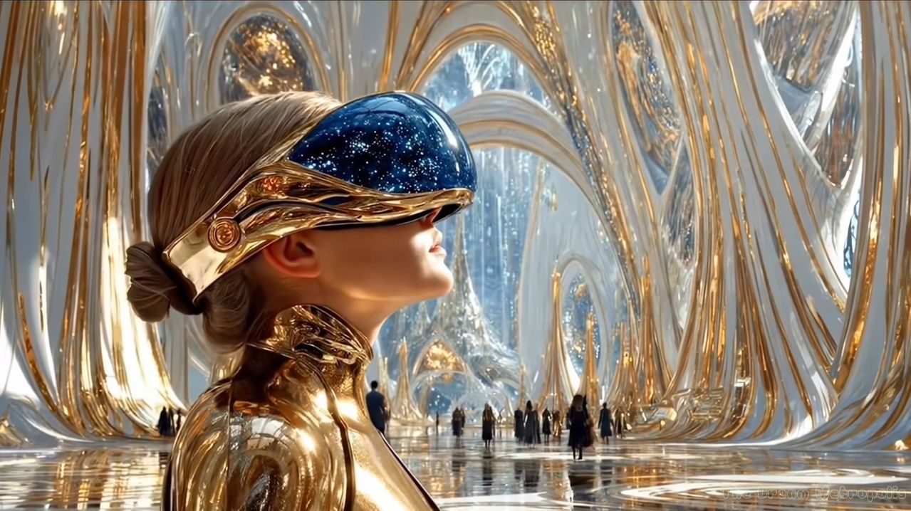 Golden Future • 1 Hour Luxury Sci-Fi Ambient ｜ 10 Golden Cyberpunk Future Cities смотреть онлайн