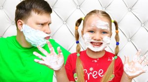 Милана с папой и их новые правила поведения