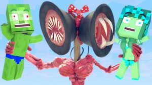 Майнкрафт "Жизнь мускулов". Мама-сиреноголовая малышка. Майнкрафт Мультик