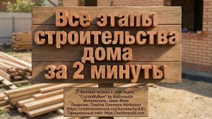 Все этапы строительства дома за 2 минуты.
