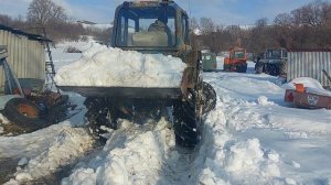 Снежный замес на тракторе МТЗ-80! Еле выехал из сугробов