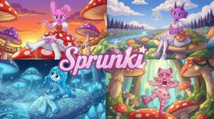 СПРУНКИ ГИГАНТСКИЕ ГРИБЫ И SPRUNKI GIRLS 🍄🌿 НЕВОЗМОЖНО ОТОРВАТЬСЯ | КЛИП