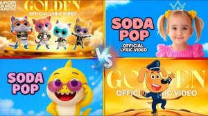 Лучший персонаж Алиса vs Golden Superkitties vs Baby Shark vs Sheriff РЕАКЦИЯ