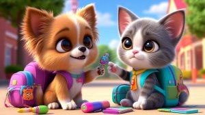 Пушистики не хотят идти в школу! Что делать? 🐶📓