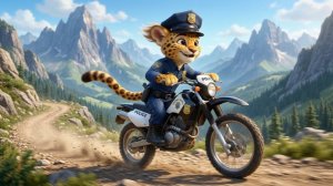 Для детей. Полицейские животные катаются на мотоциклах и танцуют