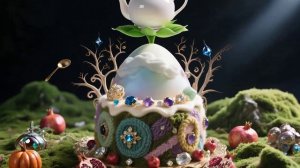 dreamina-2026-03-01-1389-pie in the sky, teapot, spoons are flyin...