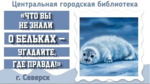 Видеопрезентация «Что вы не знали о бельках: угадайте, где правда» (6+)