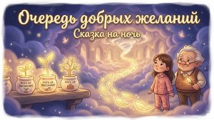 Сказка для детей Очередь добрых желаний | Сказка на ночь для детей 3+