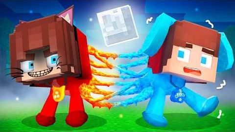 JJ Water Dog и Crazy Fire Cat — история любви — анимация Maizen Minecraft