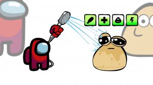 АМОГУС ЗАБОТИТСЯ О ПУ! AMONG US ОКАЗАЛСЯ ВО ВСЕЛЕННОЙ POU! ЗАБАВНОЕ ВИДЕО ПРО МАЛЫША ПУ! 🐱😻🙀