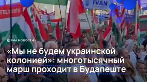 «Мы не будем украинской колонией» многотысячный марш проходит в Будапеште